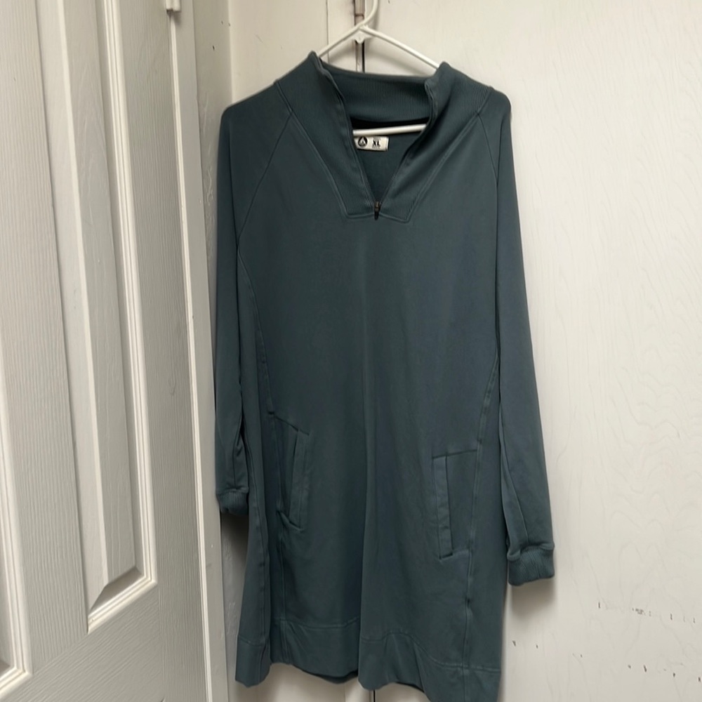New American Giant Moto dress-gray/blue color